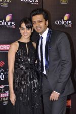 Genelia D Souza, Ritesh Deshmukh at Screen Awards red carpet in Mumbai on 12th Jan 2013 (105).JPG